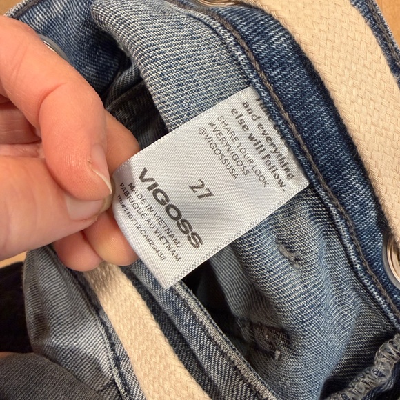 Baggy Porkchop Pocket Ankle Crop Jeans Size 27 - Picture 5 of 10